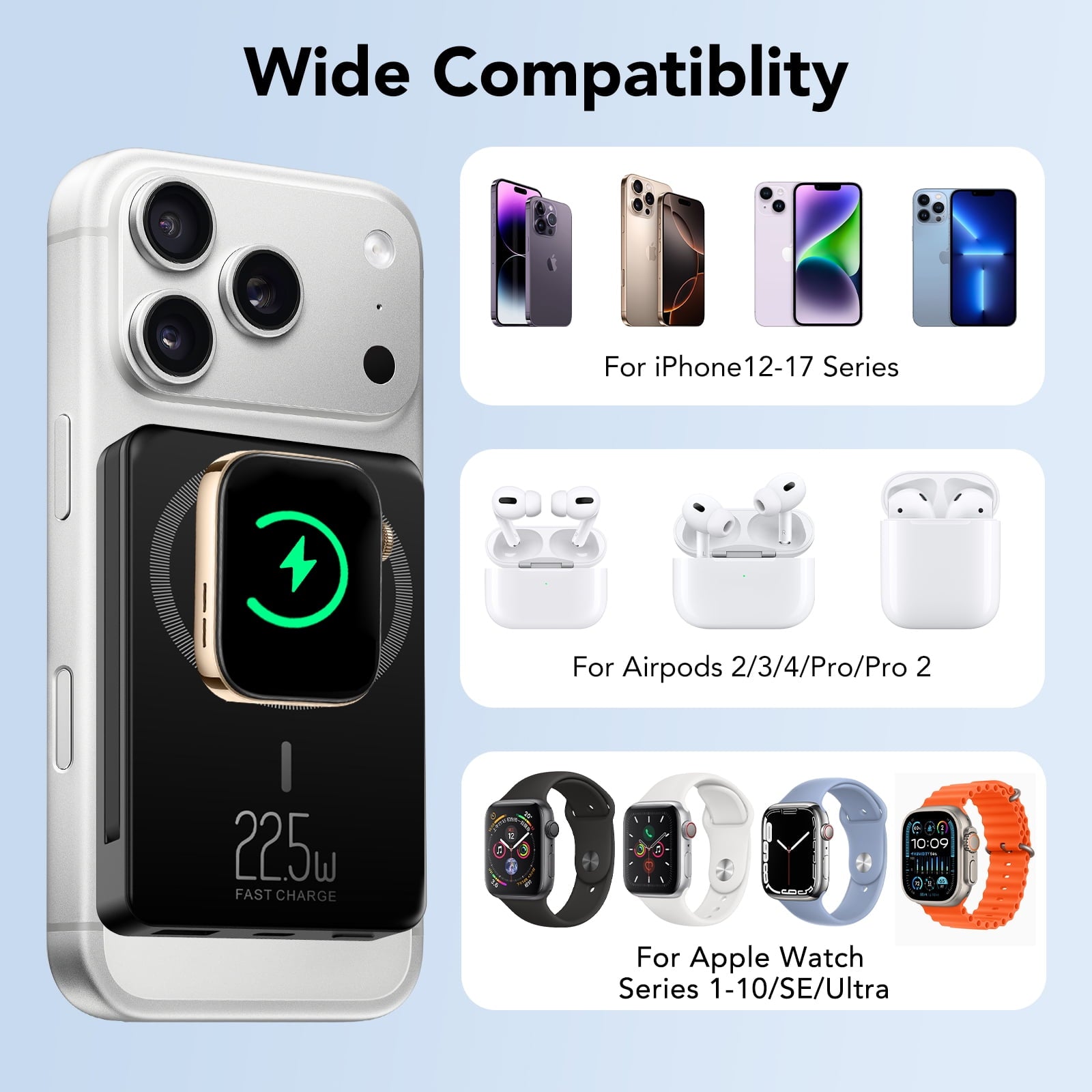 Touch Screen Wireless Earbuds Bluetooth Headphones with 50H Playtime, Noise Cancelling Headphones with Mic IPX7 Waterproof in Ear Earphones for Pad Android/iOS Phones Gifts for Women Men, Black